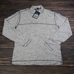 Vintage 1946 NEW Mens Medium Heather Gray 1/4 Zip Sweater Pullover